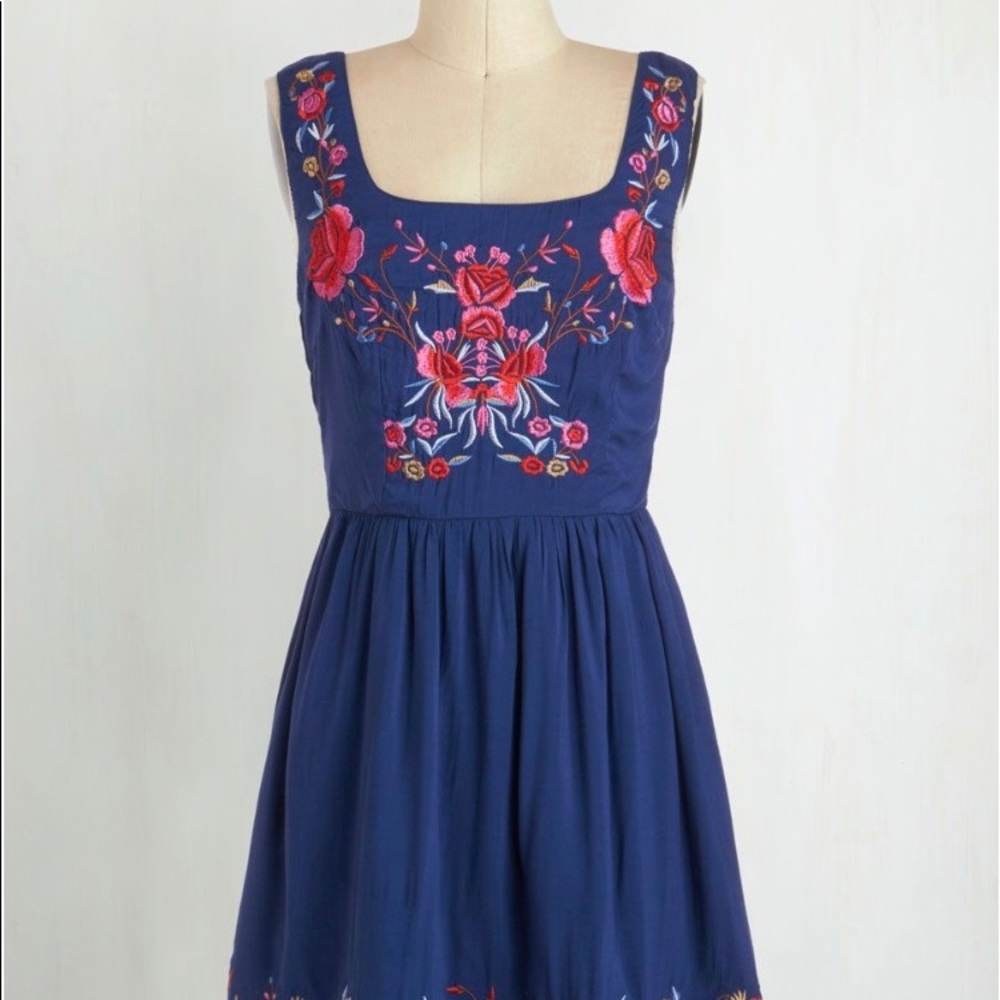 ModCloth Embroidered Dress